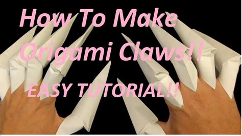 How To Make Origami Claws Easy Tutorial I Artist Diana Youtube