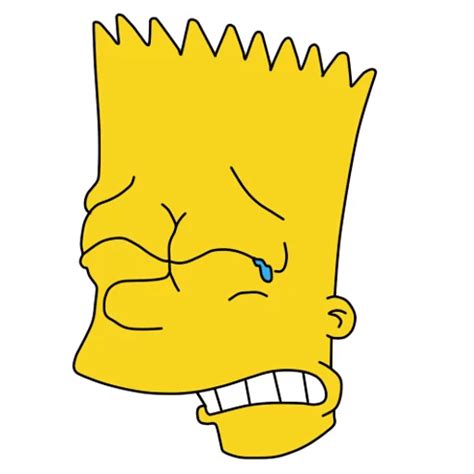 Bart Simpson Head Cry Sticker The Sticker Boy