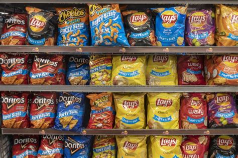 Frito Lay Potato And Snack Chip Display Frito Lay Is A Subsidiary Of Pepsico And Manufactures