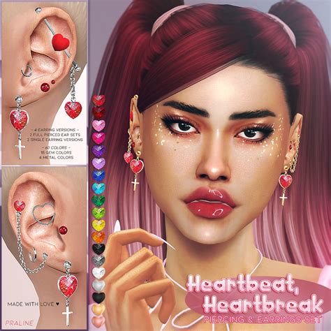 Ear Cuff Piercing Earrings The Sims 4 P2 Sims4 Clove