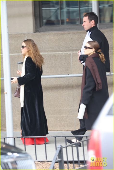 Mary Kate Ashley Olsen Head Out On Coffee Run Before Work In NYC