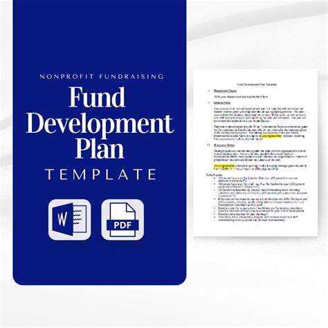Fund Development Plan Template Annual Fundraising Plan Template Sample