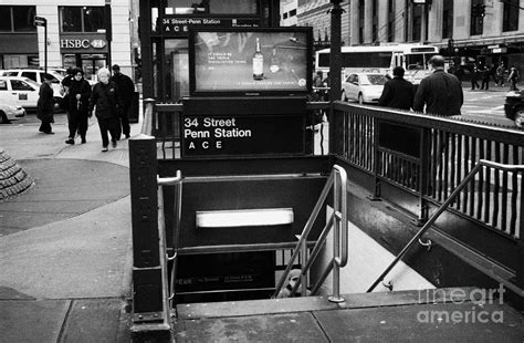 34th Street Entrance To Penn Station Subway New York City Photograph By