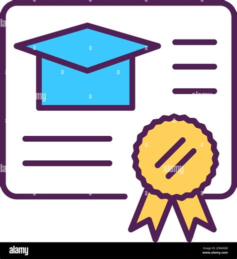 Academic Degree Rgb Color Icon Stock Vector Image And Art Alamy