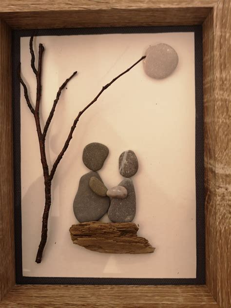 Pictures Stone Picture, Couple, Love, Pebble Art, Wall Decor, Gift, Valentine's Day Gift ...