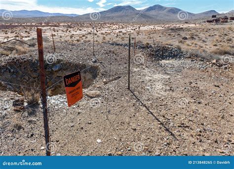 An Abandoned Mine Shaft In The Nevada Desert Usa November 17 2017