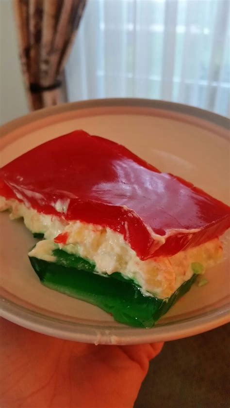 We have just the thing. I made this Christmas ribbon jello salad. It was good as a mildly sweet treat with dinner. Just ...