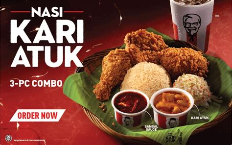 kfc nasi kari atuk from only rm16 30 promotion kfc food nasi lemak