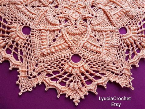 A New Design Apricot Crochet Doily Lace Doily 415 Cm