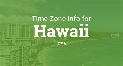 time zones in hawaii united states