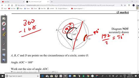 Cxc Maths Circle Theorems Practice 1 Youtube