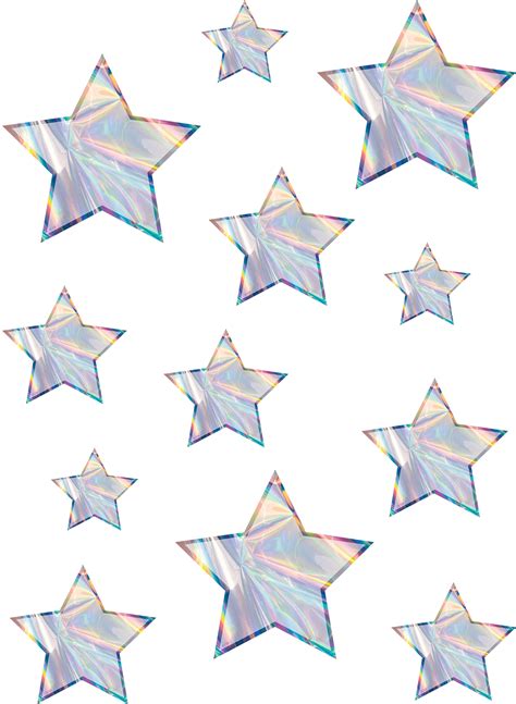 Iridescent Stars Accents Assorted Sizes Tcr8666 Teacher Created