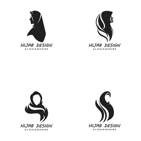 Muslimah Hijab Logo Template Vector Illustration Design 2272110 Vector
