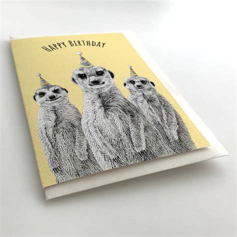 Meerkats Birthday Card By Oliver Stockley
