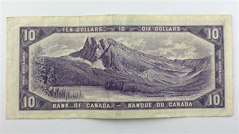 1954 Canada 10 Dollars Circulated Banknote Lv Beattie Rasminsky V189 Ebay