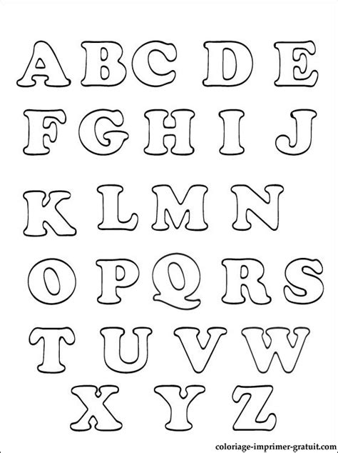 Coloriages Alphabet a imprimer Coloriage à imprimer gratuit