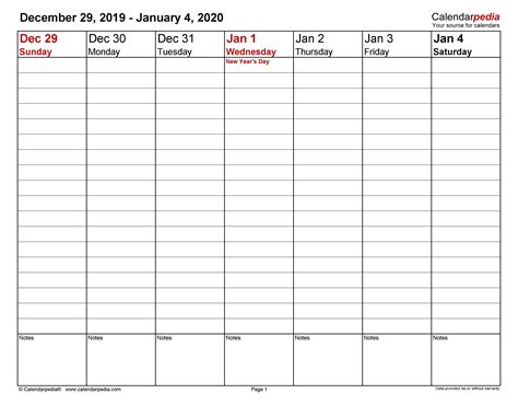 How To 1 Week Calendar Pdf Calendar Template Weekly Calendar