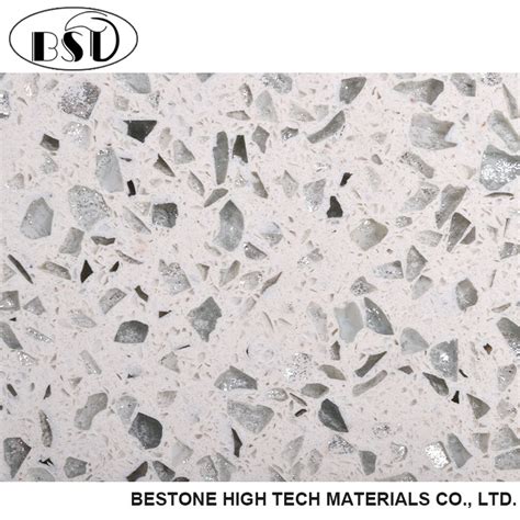 Artificial White Metal Quartz Stone For Kitchen Countertop China Quartz Stone And Quartz Stone