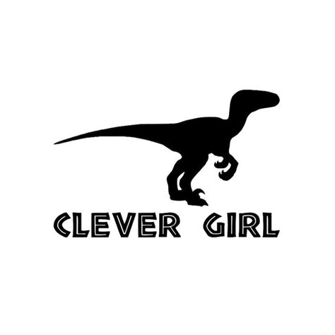 Jurassic Park Raptor Clever Girl Vinyl Decal Etsy