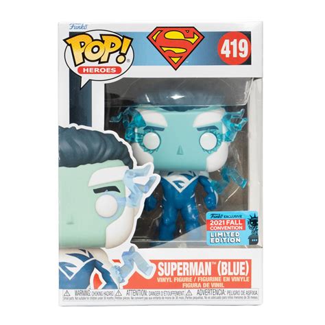 Superman Blue Funko Pop Vinyl Figure 2021 Convention Exclusive