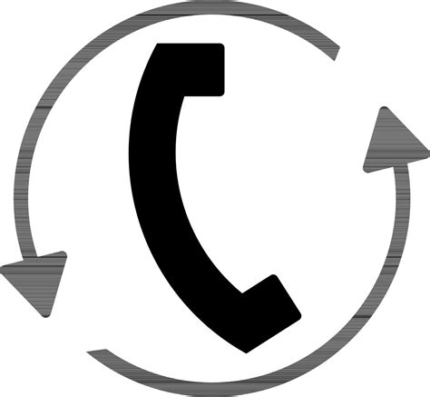 Black And White Illustration Of Call Flat Icon 24471181 Vector Art At