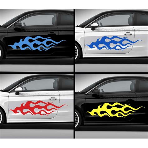 Custom Car Side Decals Car Racing Stripe Decal Stickers Custom