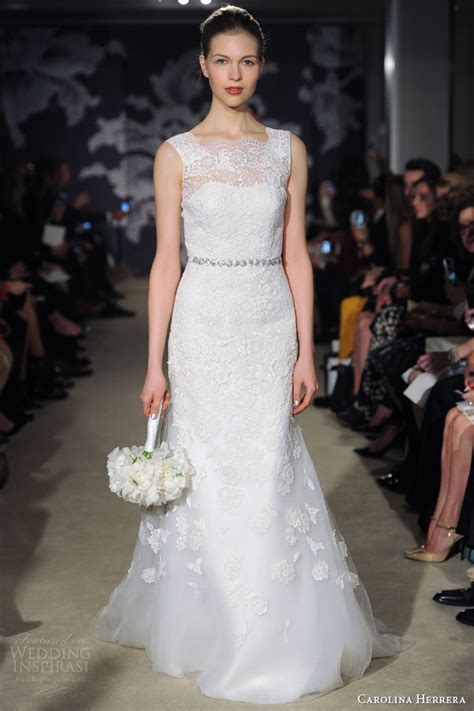 Carolina herrera off the shoulder lace train pants wedding dress spring 2020. Carolina Herrera Bridal Spring 2015 Wedding Dresses ...
