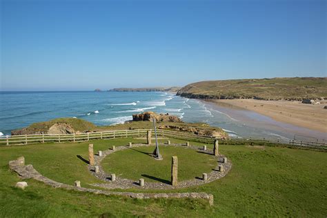 Perranporth Beach And Coast Cornwall One Of Best Cornish Surfing