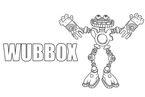 Wubbox From My Singing Monsters Coloring Page Download Print Or Color Online For Free