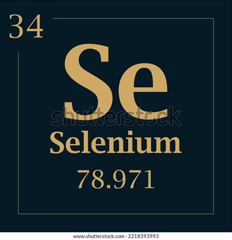 Symbol Element Selenium Atomic Mass Number Stock Vector Royalty Free