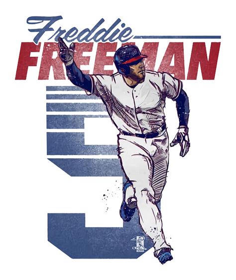 Freddie Freeman Retro Digital Art By Kelvin Kent Fine Art America