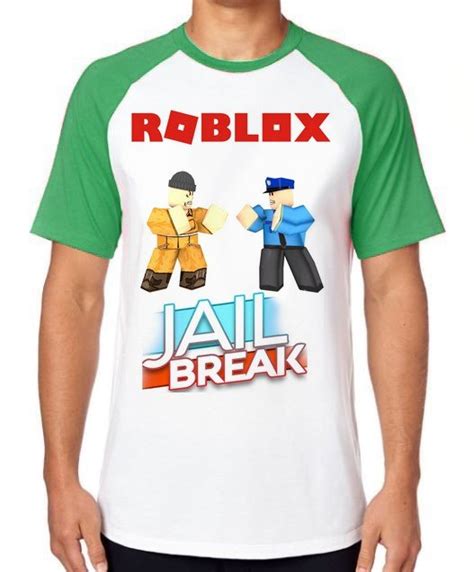 Emporio Dutra Camiseta Raglan Roblox Jail Break