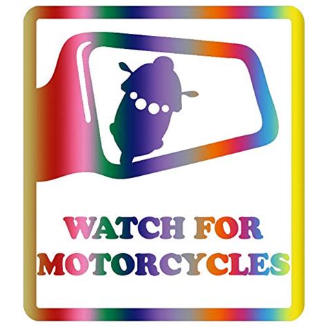 Watch For Motorcycles Road Share Sign Vinyl Decal Sticker