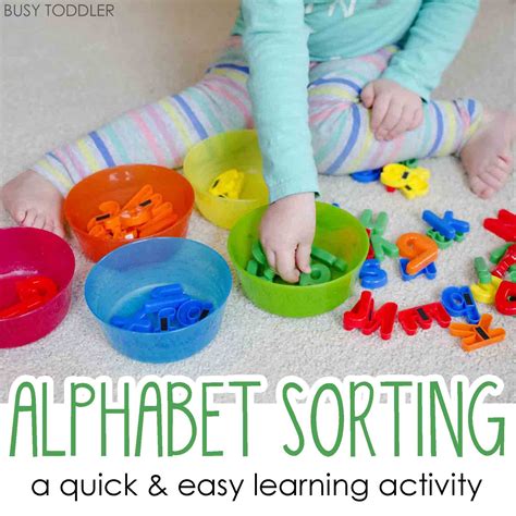 Easy Alphabet Sorting Activity Busy Toddler