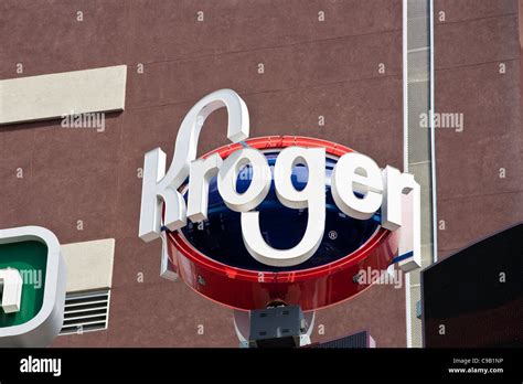 Kroger Grocery Store Logo Sign In Downtown Columbus Ohio Stock Photo