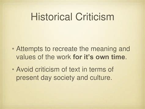 Historical Criticism Ppt Download