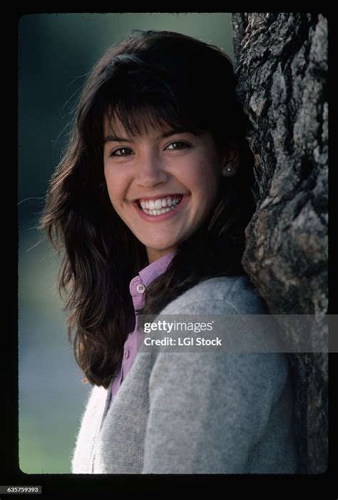 Outdoor Portrait Of Actress Phoebe Cates She Is Shown In A News