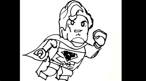 How To Draw Lego Superman Youtube