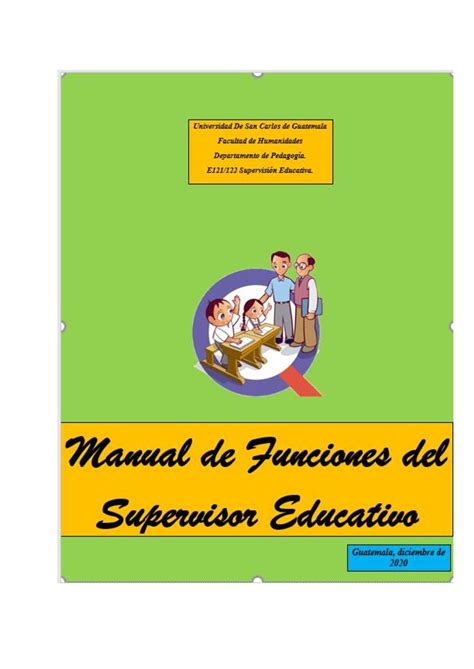 Calaméo E121 122 Supervisión Educativa Manual De Funciones