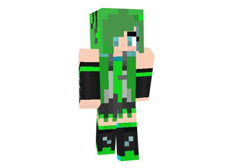 Green Hatsune Miku Skin For Minecraft Girl Uk