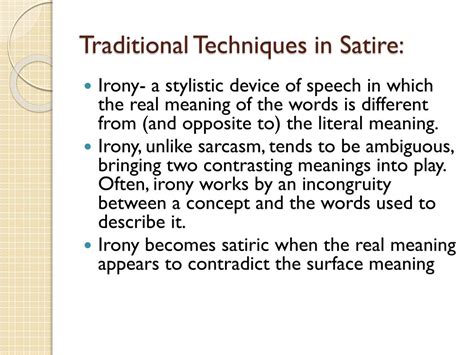Ppt Satire An Overview Powerpoint Presentation Free Download Id