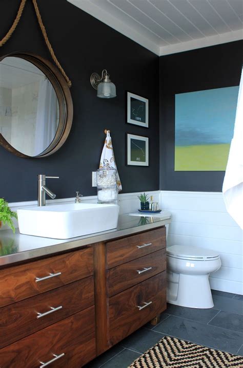 Depending on your bathroom, getting a new design can be as easy as a new coat of paint or as challenging if you are approaching that age, you might want to think about elderly safe bathroom options. Paint colors that match this Apartment Therapy photo: SW ...