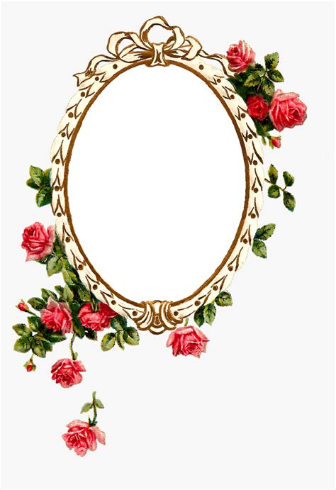 Transparent Shabby Chic Clipart Oval Flower Frame Png Png Download