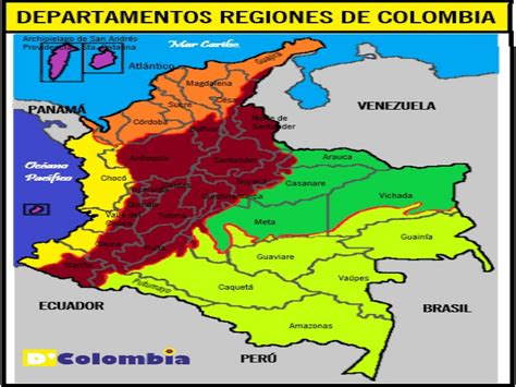 Puzzle De Mapa De Las Regiones Naturales De Colombia Por Departamento