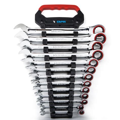 Capri Tools 100 Tooth Sae Ratcheting Wrench Set 13 Piece Cp11600rk