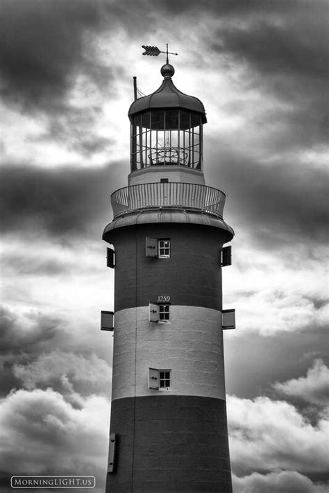Lighthouse Storm Plymouth England Morning Light Photography