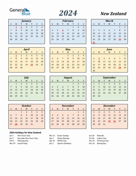 Calendar 2024 Calendar Nz Calendar 2024 Ireland Printable