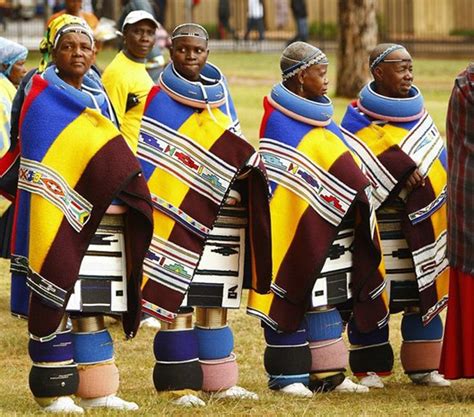 Africa Ndebele Women In Traditional Attire Attend The Inauguration Of