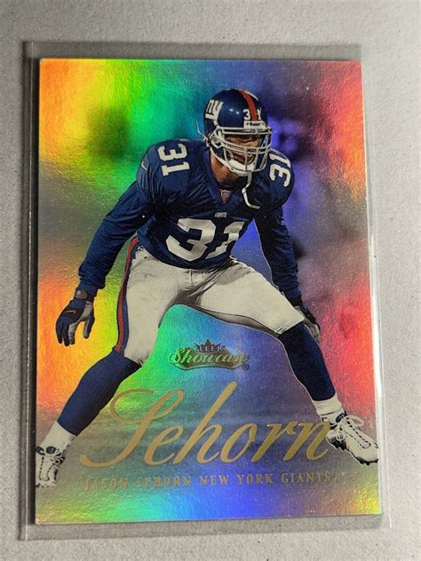 2000 FLEER SHOWCASE JASON SEHORN NEW YORK GIANTS #67 HOLO BASE CSTR