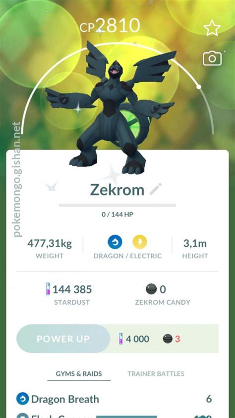 Shiny Zekrom Pokemon Go